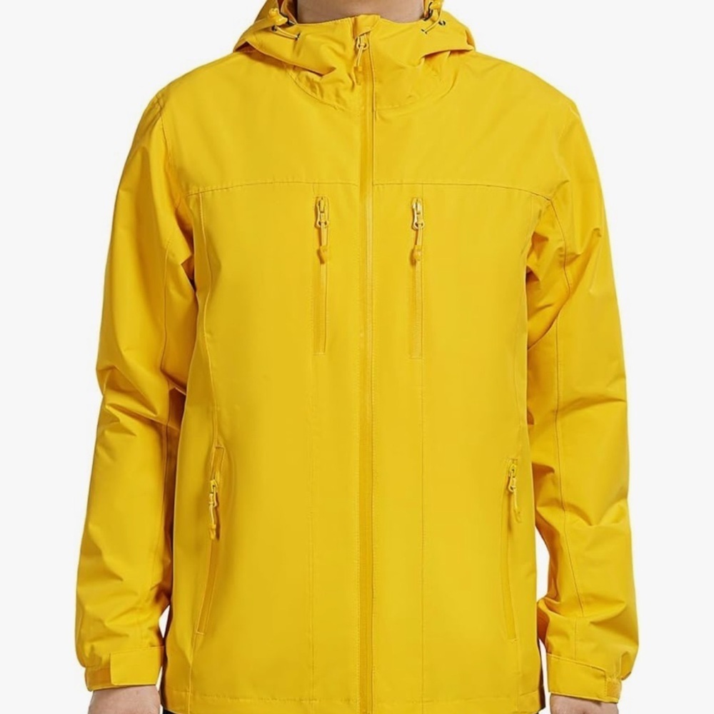 CAMEL CROWN Softshell Jacket Men Large Anorak NEW Fleece-Lined Windproof Hooded